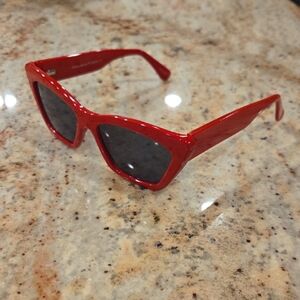 Valerie Spencer Red Sunglasses Nwot